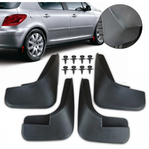 Брызговики под оригинал Peugeot 307 2004-2011 BZ1003
