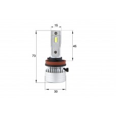 Светодиодная LED лампа Sho-Me F4 H11 (комплект 2шт) Светодиодная LED лампа Sho-Me F4 H11 (комплект 2шт)