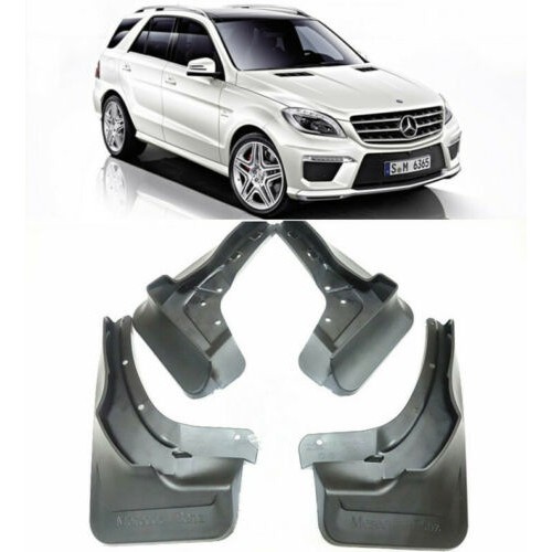 Брызговики под оригинал Mercedes-Benz ML W166 AMG с подножкой 2012-2015 MB2007