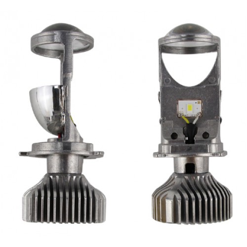 Светодиодная LED линза Ray H4 mini CSP7 Silver (комплект 2шт)