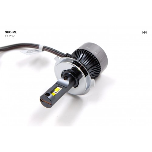Светодиодная LED лампа Sho-Me F4 Pro H4 (ближний-дальний) (комплект 2шт)