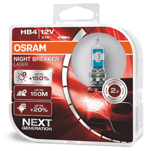Галогенная лампа Osram Night Breaker Laser HB4 +150% 51W 9006NL-HCB (2 шт.)