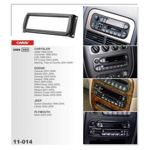 Рамка переходная для автомагнитолы CARAV 11-014 1-Din