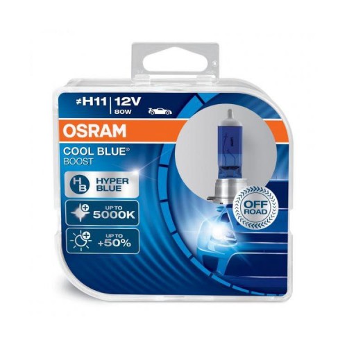 Галогенная лампа Osram H11 Cool Blue Boost +50% 12V 62211CBB-HCB DUO (2шт.)