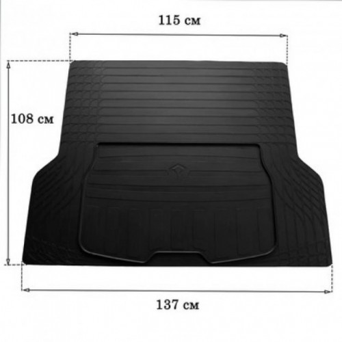 Коврик в багажник для UNI BOOT L (137см Х 109см) Stingray 3023011