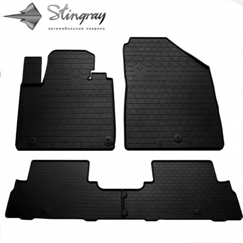 Автомобильные коврики для KIA Sorento III (UM) (2014-2020) (design 2016) with plastic clips HK - 4шт Stingray 1010214