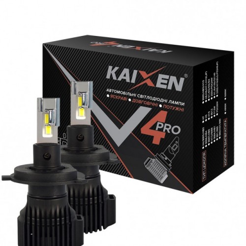 Світлодіодна LED лампа KAIXEN V4Pro H4 (50W-6000K-CANBUS READY)